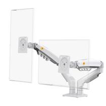 Suporte de Mesa Articulado para 2 Monitores de 17" a 27" North Bayou, Ajustes com Pistão a Gás, Branco - F160-XE NB Suporte de Mesa Articulado para 2 Monitores de 17" a 27" North Bayou, Ajustes com Pistão a Gás, Branco - F160-XE NB