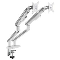 Suporte de Mesa Articulado para 2 Monitores de 17" a 32" Elements Aice Duo, com Pistão a Gás, Premium, Branco - 72131 Suporte de Mesa Articulado para 2 Monitores de 17" a 32" Elements Aice Duo, com Pistão a Gás, Premium, Branco - 72131