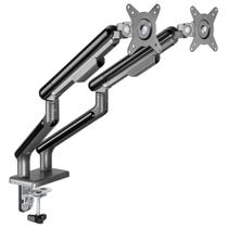 Suporte de Mesa Articulado para 2 Monitores de 17" a 32" Elements Aice Duo, com Pistão a Gás, Premium, Preto - 72133 Suporte de Mesa Articulado para 2 Monitores de 17" a 32" Elements Aice Duo, com Pistão a Gás, Premium, Preto - 72133