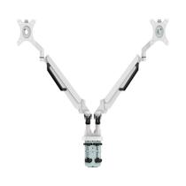 Suporte de Mesa Articulado para 2 Monitores de 17" a 32" FlexiSpot MA8D2, Ajustes com Pistão a Gás, VESA, Branco - MA8D2W
