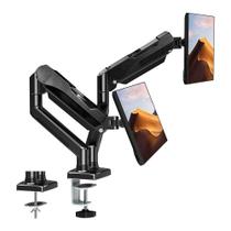 Suporte de Mesa Articulado para 2 Monitores de até 32" Fitter, Ajuste com Pistão a Gás, VESA, Preto - F16