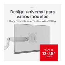 Suporte de Mesa Articulado para Monitor de 13" a 35" One For All, Ajuste com Pistão a Gás, Branco - DM4120 Suporte de Mesa Articulado para Monitor de 13" a 35" One For All, Ajuste com Pistão a Gás, Branco - DM4120