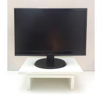 Suporte De Mesa Base Giratório Com Nicho 360 Para Monitor Branco Suporte De Mesa Base Giratório Com Nicho 360 Para Monitor Branco