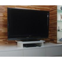 Suporte De Mesa Base Giratório Com Nicho 360 Para Monitor Tv Branco