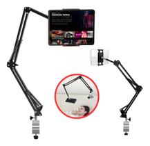 Suporte De Mesa Braço Articulado Flexível Longo Para Celular Tablet