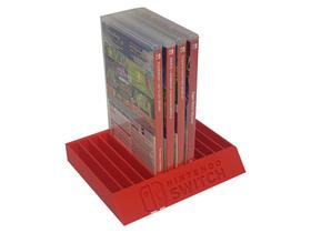 Suporte de Mesa compativel com Jogos Nintendo Switch - 12 Jogos - Vermelho - Impressão 3D