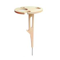 Suporte De Mesa De Vinho Portátil Dobrável De Madeira Independente Para Camping E Piquenique