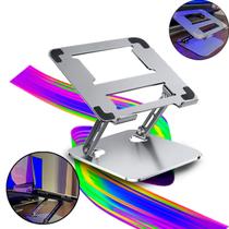 Suporte De Mesa Dobrável P/ Notebooks Em Alumínio Com Detalhes Antiderrapante