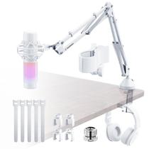 Suporte de mesa dobrável para microfone Boom Arm CACENCAN - branco
