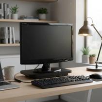 Suporte de Mesa Giratório 360 para Monitor Preto