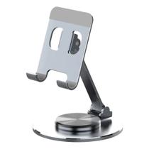 Suporte de Mesa Giratório 360º Dobrável Ajustável Compacto para Celular Tablet