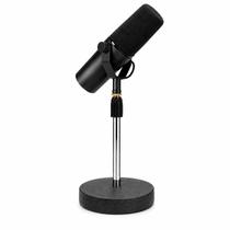 Suporte De Mesa P/microfones,cromado,base redonda De Ferro,c/ajuste de altura Suporte De Mesa P/microfones,cromado,base redonda De Ferro,c/ajuste de altura