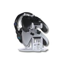 Suporte de Mesa para 2 Gamepad e um Headset Compatível com Controles do Xbox e do PS5 - ARTBOX3D