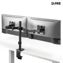 Suporte de Mesa para 2 Monitores CLANM CS12 17 a 32 Pol VESA 75x75 100x100 Preto