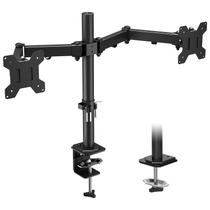 Suporte de mesa para monitor duplo ERGOMAKER, totalmente ajustável, 27 polegadas Suporte de mesa para monitor duplo ERGOMAKER, totalmente ajustável, 27 polegadas