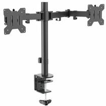 Suporte de mesa para monitor duplo, suporte de aço ajustável VIVO, 24" Suporte de mesa para monitor duplo, suporte de aço ajustável VIVO, 24"