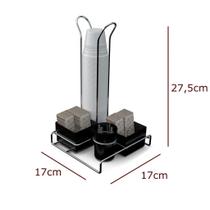 Suporte de Mesa para Sachê com Porta Copos - Stolf