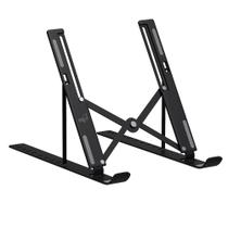 Suporte de Mesa Portátil para Notebook e Laptop ELG, 10" a 17.3", 10 Níveis de Altura, Preto - NTB8520B Suporte de Mesa Portátil para Notebook e Laptop ELG, 10" a 17.3", 10 Níveis de Altura, Preto - NTB8520B