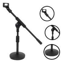 Suporte De Mesa Profissional Para Microfone Zellmer - Sm500 Preto
