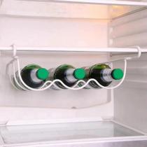 Suporte de Metal Para Garrafas de Vinho e Cerveja Organizador Para Geladeira e Cozinha Gourmet