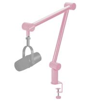 Suporte de microfone Boom Arm BOMGE ajustável rosa pesado