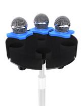 Suporte de microfone Etour Multi para 6 microfones com anéis estabilizadores