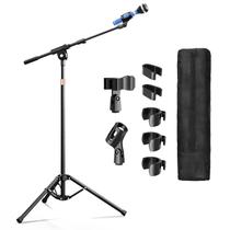 Suporte de Microfone OUMMIC com Braço de Boom e Tripé Pesado