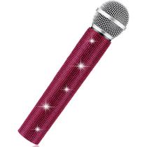 Suporte de microfone Sanwuta Fake Sparkly Bling Strass Suporte de microfone Sanwuta Fake Sparkly Bling Strass