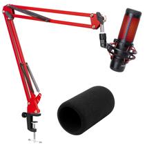 Suporte de microfone SUNMON HyperX QuadCast Boom Arm com pára-brisas