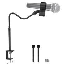 Suporte de microfone ZealSound Flexible Gooseneck 48 cm com clipe Suporte de microfone ZealSound Flexible Gooseneck 48 cm com clipe
