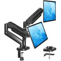 Suporte de monitor duplo MOUNTUP com mola a gás ajustável 13-32" Suporte de monitor duplo MOUNTUP com mola a gás ajustável 13-32"