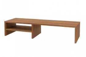 Suporte de Monitor em MDF Freijó 80cm com Prateleira Lateral Design Amadeirado e Funcional