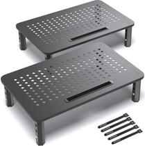Suporte de monitor EVOOMI Back Saver para mesa, pacote com 2 abraçadeiras
