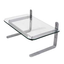 Suporte de Monitor Reliza Office Prata com Vidro Incolor