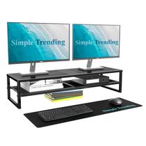 Suporte de monitor Simple Trending de metal de 2 camadas para 2 monitores