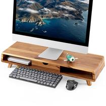 Suporte de monitor Tinamo Acacia Wood com gaveta para mesa de 24,4 cm