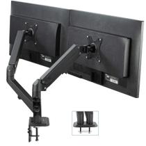 Suporte de montagem em mesa VIVO Articulating Dual 17-27", monitor preto