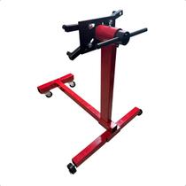 Suporte de Motor 450kg Universal Cavalete Móvel 360 com Rodízios Braços Ajustáveis 4 Encaixes Oficina Mecânica Profissional