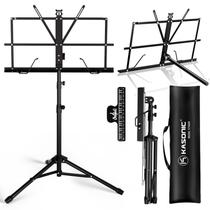 Suporte de música K KASONIC 2 em 1 dobrável com clipe de partitura Suporte de música K KASONIC 2 em 1 dobrável com clipe de partitura