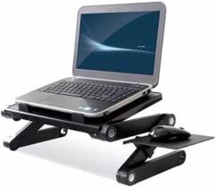 Suporte De Notebook Ajustável Portátil Retrátil Dobrável Computador Mesa Articulada Para Usar Na Cama Colo Deitado Sofá