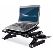 Suporte De Notebook Ajustável Portátil Retrátil Dobrável Computador Mesa Articulada Para Usar Na Cama Colo Deitado Sofá
