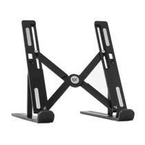 Suporte de Notebook Bright Dobrável Com 10 Posições de Ajustes Preto - BC003 Suporte de Notebook Bright Dobrável Com 10 Posições de Ajustes Preto - BC003