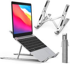 Suporte De Notebook De Alumínio Ajustável Para Notebook De 6 Ângulos Ajustável De Alumínio Dobrável E Ergonômico Para De