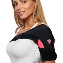 Suporte de ombro FIGHTECH e prevenção de lesões rosa S-M Suporte de ombro FIGHTECH e prevenção de lesões rosa S-M