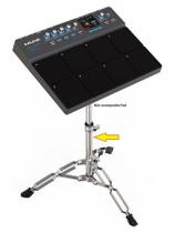 Suporte de Pad Eletrônico NUX DPS1NUX pedestal para Pad NUX DP2000 e os que têm suporte inferior com Suporte de Pad Eletrônico NUX DPS1NUX pedestal para Pad NUX DP2000 e os que têm suporte inferior com