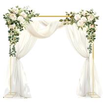 Suporte de pano de fundo de casamento DDMY Metal Balloon Arch Gold 2,5 x 2,5 m