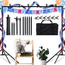 Suporte de pano de fundo Tsolzdadi, estúdio fotográfico de 2x3m com 6 barras transversais Suporte de pano de fundo Tsolzdadi, estúdio fotográfico de 2x3m com 6 barras transversais