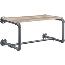 Suporte de papel higiênico Acme Brantley Wall Rack Oak Shelf 61x30cm Suporte de papel higiênico Acme Brantley Wall Rack Oak Shelf 61x30cm