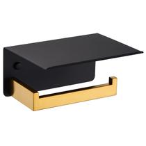 Suporte de papel higiênico APluSee Black Gold 304 em aço inoxidável Suporte de papel higiênico APluSee Black Gold 304 em aço inoxidável