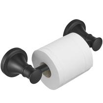Suporte de papel higiênico BeSy montado na parede em aço preto fosco Suporte de papel higiênico BeSy montado na parede em aço preto fosco